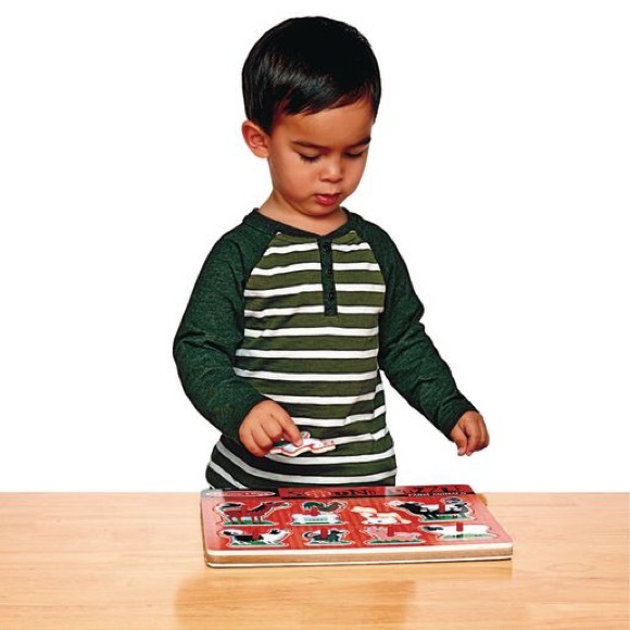 2 NEW Melissa & Doug Zoo & Farm Animals Wooden Peg Sound 8pc Puzzles 🧩 2Yrs+ - Picture 15 of 16